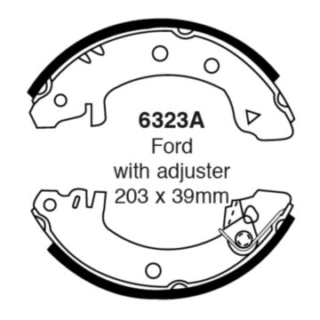 EBC Brakes Brake Shoes (Rear, 6323A)