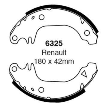 EBC Brakes Brake Shoes (Rear, 6325)