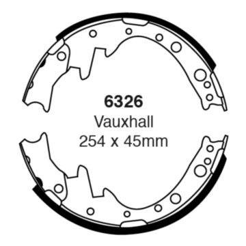 EBC Brakes Brake Shoes (Rear, 6326)