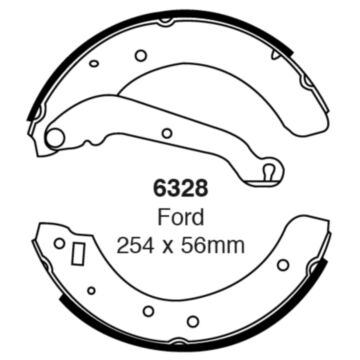 EBC Brakes Brake Shoes (Rear, 6328)