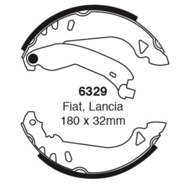 EBC Brakes Brake Shoes (Rear, 6329)