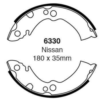 EBC Brakes Brake Shoes (Rear, 6330)