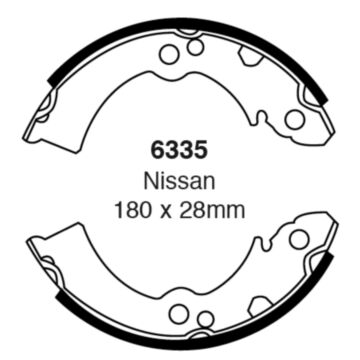 EBC Brakes Brake Shoes (Rear, 6335)