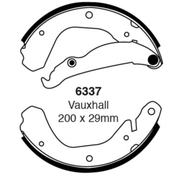 EBC Brakes Brake Shoes (Rear, 6337)