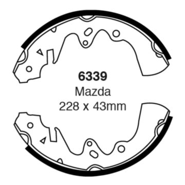 EBC Brakes Brake Shoes (Rear, 6339)