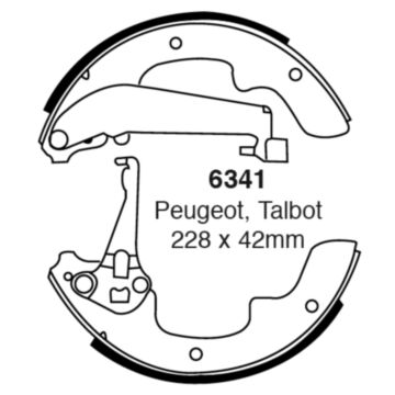 EBC Brakes Brake Shoes (Rear, 6341)