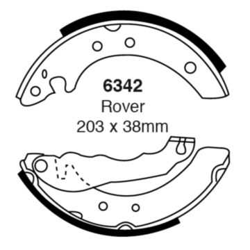 EBC Brakes Brake Shoes (Rear, 6342)