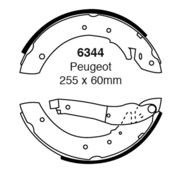 EBC Brakes Brake Shoes (Rear, 6344)