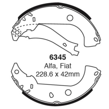 EBC Brakes Brake Shoes (Rear, 6345)