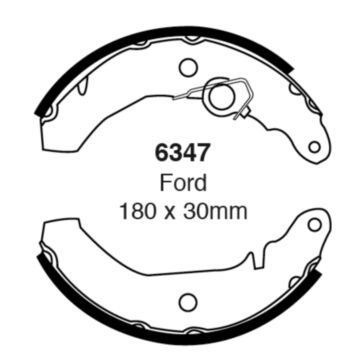 EBC Brakes Brake Shoes (Rear, 6347)