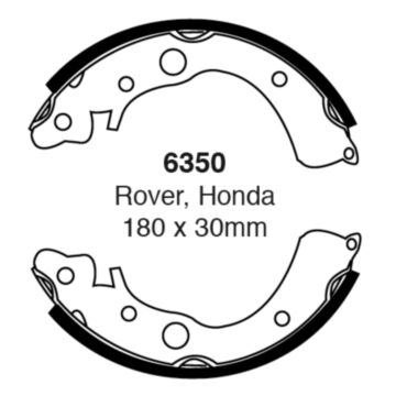EBC Brakes Brake Shoes (Rear, 6350)
