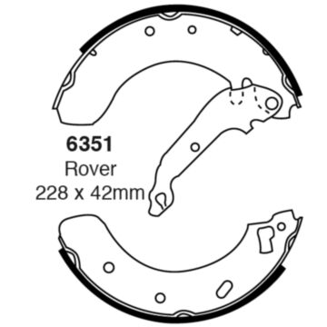 EBC Brakes Brake Shoes (Rear, 6351)