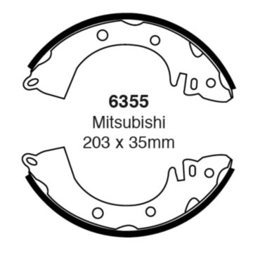 EBC Brakes Brake Shoes (Rear, 6355)