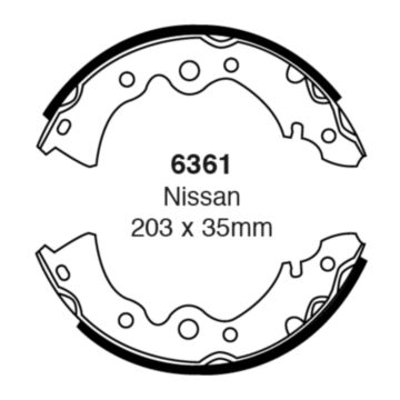 EBC Brakes Brake Shoes (Rear, 6361)