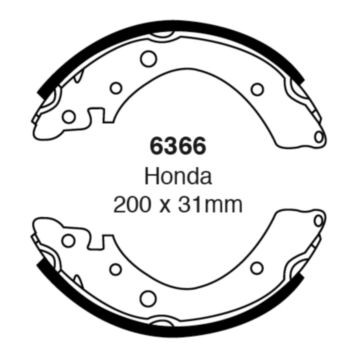 EBC Brakes Brake Shoes (Rear, 6366)