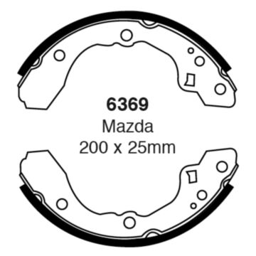 EBC Brakes Brake Shoes (Rear, 6369)