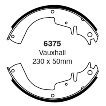 EBC Brakes Brake Shoes (Rear, 6375)