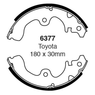 EBC Brakes Brake Shoes (Rear, 6377)