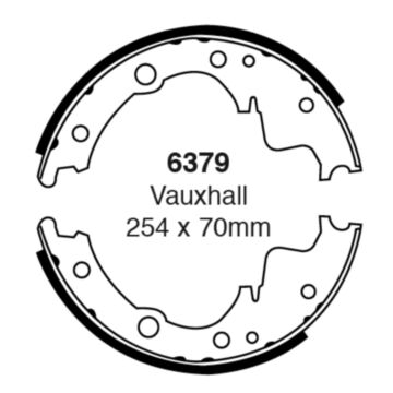 EBC Brakes Brake Shoes (Rear, 6379)