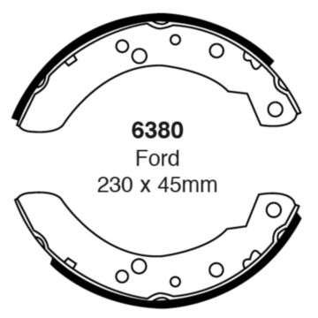 EBC Brakes Brake Shoes (Rear, 6380)