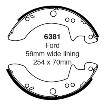 EBC Brakes Brake Shoes (Rear, 6381)