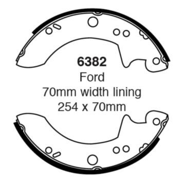 EBC Brakes Brake Shoes (Rear, 6382)