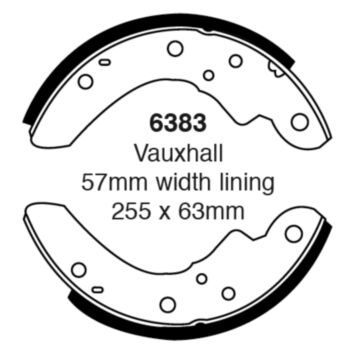 EBC Brakes Brake Shoes (Rear, 6383)