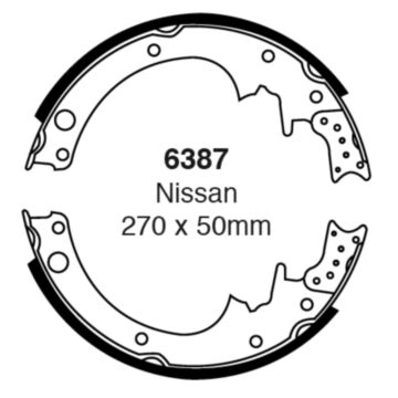 EBC Brakes Brake Shoes (Rear, 6387)