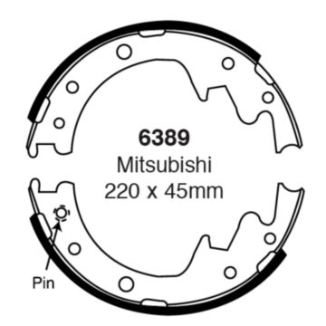EBC Brakes Brake Shoes (Rear, 6389)