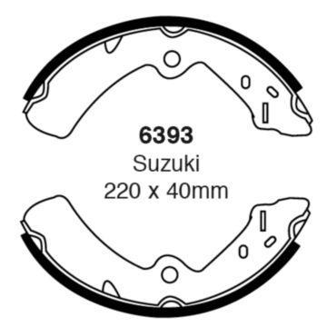 EBC Brakes Brake Shoes (Rear, 6393)