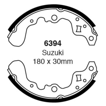 EBC Brakes Brake Shoes (Rear, 6394)