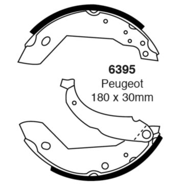 EBC Brakes Brake Shoes (Rear, 6395)