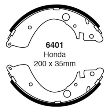 EBC Brakes Brake Shoes (Rear, 6401)