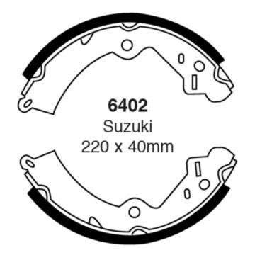EBC Brakes Brake Shoes (Rear, 6402)