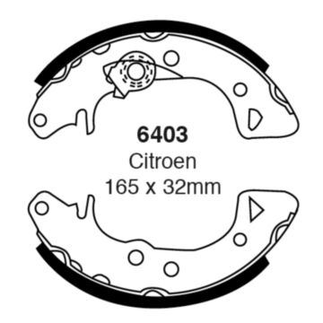EBC Brakes Brake Shoes (Rear, 6403)