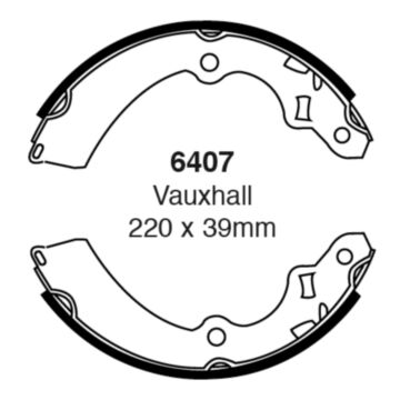 EBC Brakes Brake Shoes (Rear, 6407)
