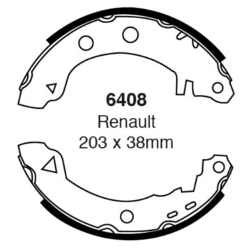 EBC Brakes Brake Shoes (Rear, 6408)