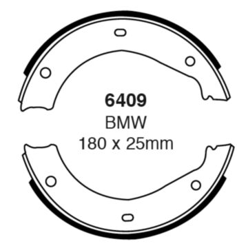 EBC Brakes Brake Shoes (Rear, 6409)