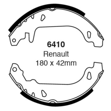 EBC Brakes Brake Shoes (Rear, 6410)