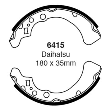 EBC Brakes Brake Shoes (Rear, 6415)