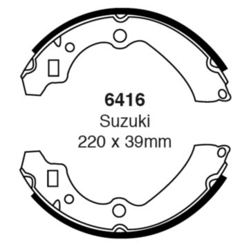EBC Brakes Brake Shoes (Rear, 6416)