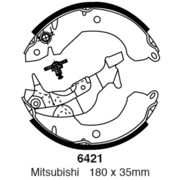 EBC Brakes Brake Shoes (Rear, 6421)