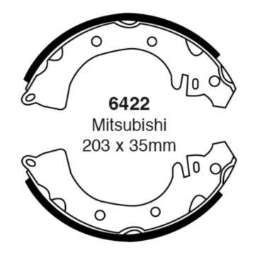 EBC Brakes Brake Shoes (Rear, 6422)
