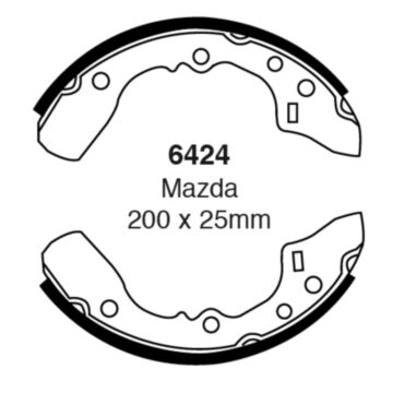 EBC Brakes Brake Shoes (Rear, 6424)
