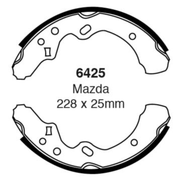 EBC Brakes Brake Shoes (Rear, 6425)
