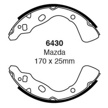 EBC Brakes Brake Shoes (Rear, 6430)