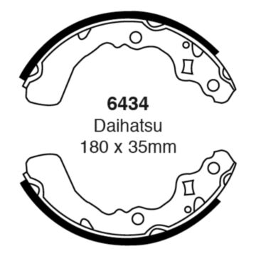 EBC Brakes Brake Shoes (Rear, 6434)
