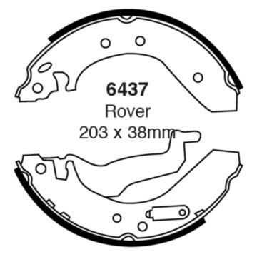 EBC Brakes Brake Shoes (Rear, 6437)