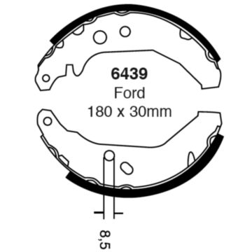EBC Brakes Brake Shoes (Rear, 6439)