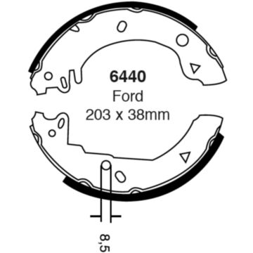 EBC Brakes Brake Shoes (Rear, 6440)